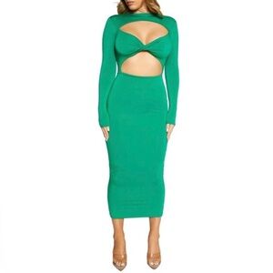 Naked Wardrobe Love Triangle Butter Dress